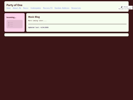 music/page1 screenshot