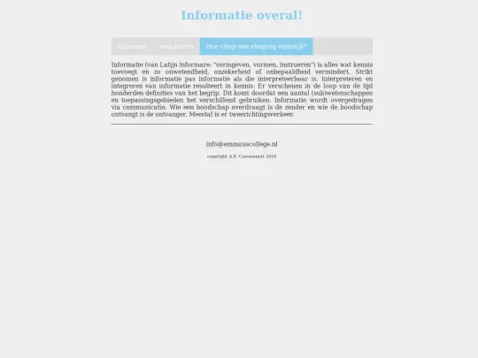info screenshot