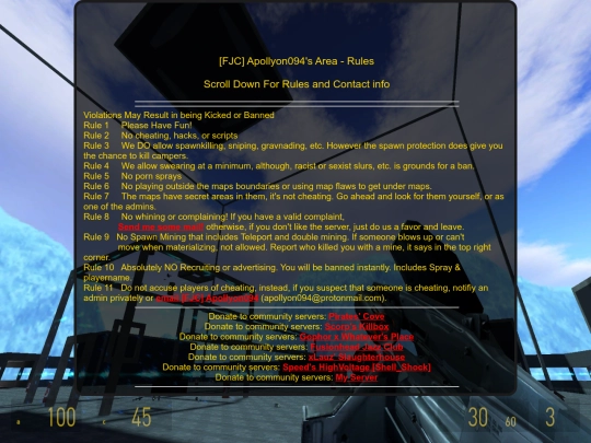 MOTD/apfire screenshot