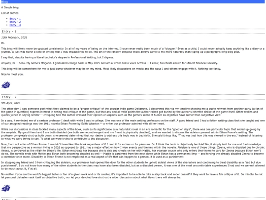 blog screenshot