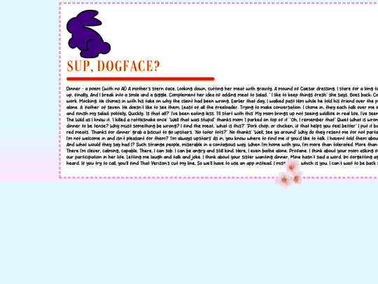 Writing screenshot