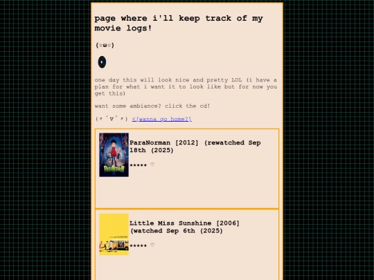 movielog screenshot
