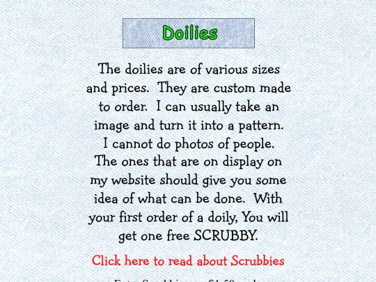 doilies screenshot