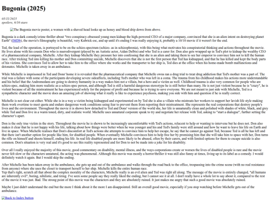 Webbed site/blog/reviews/Bugonia screenshot
