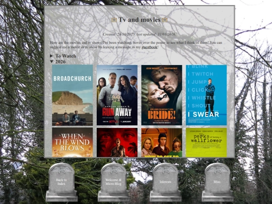 blog/interest/tvmovies screenshot