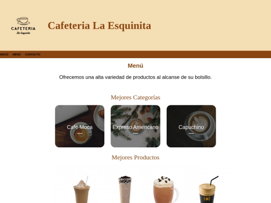 menu screenshot