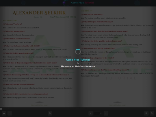 Class IX/English/L–10 Alexander Selkirk/viewer screenshot