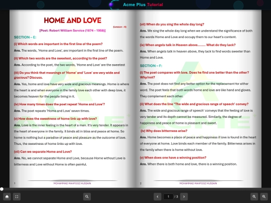 Class IX/English/L-6 Home And Love/viewer screenshot