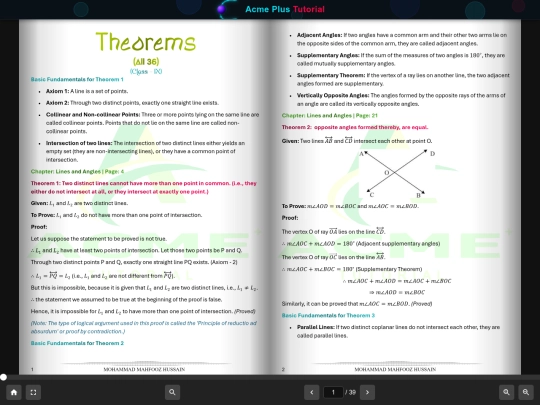 Class IX/Maths/Geometry/Theorems (All 36) Class IX/viewer screenshot
