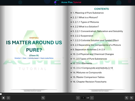 Class IX/Science/AI Notes/Ch-2 Is Matter Around Us Pure/viewer screenshot