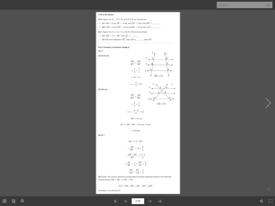 Ex–1a – Similarities in Geometry (Class X) (Solution – Acme Plus Tutorial)/Ex–1a – Similarities in Geometry (Class X) (Solution – Acme Plus Tutorial) screenshot