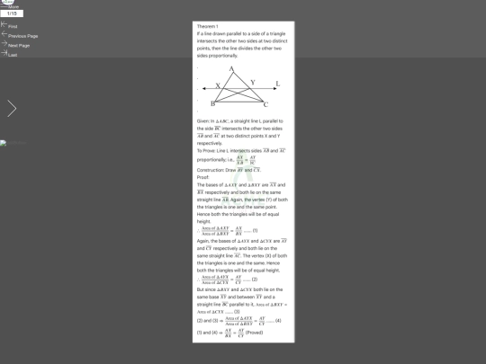 Maths Class X (BSE)/Theorems (All 15)/Theorems screenshot