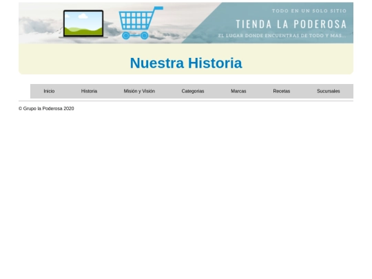 TiendaLaPoderosa/historia screenshot
