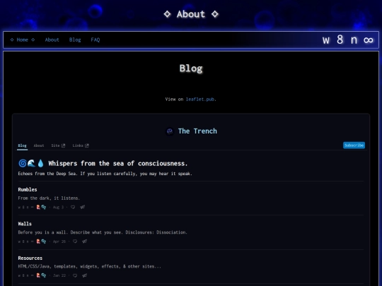 about/blog screenshot