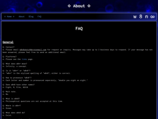about/faq screenshot
