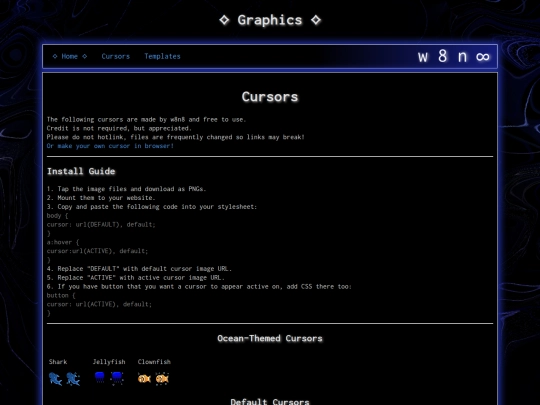 graphics/cursors screenshot