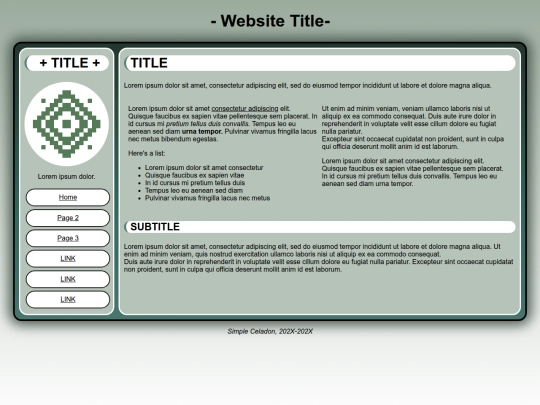 graphics/templates/simpleceladon screenshot