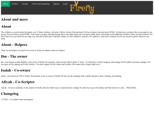 Firefly/AboutAndUpdates screenshot