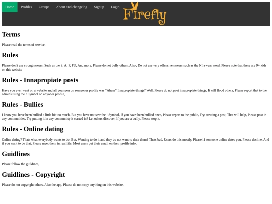 Firefly/Termsofservice screenshot