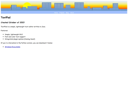projects/textpad screenshot