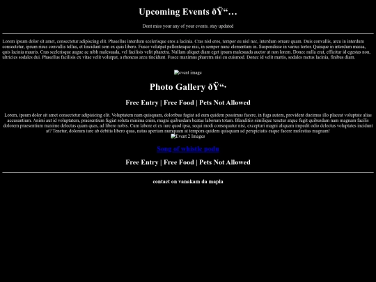 events screenshot