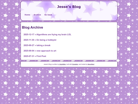 blog/archive screenshot