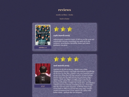 reviews screenshot