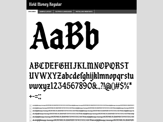 fonts/webfontkit-20250120-010454/holdmoney-regular-demo screenshot
