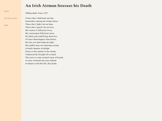 fave_poems/an_irish_airman screenshot