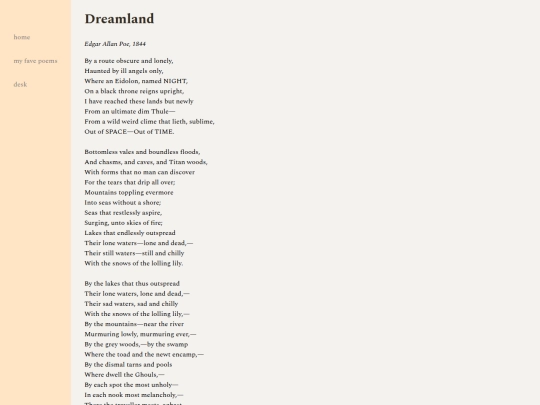 fave_poems/dreamland screenshot