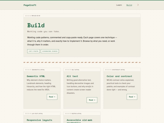 build screenshot