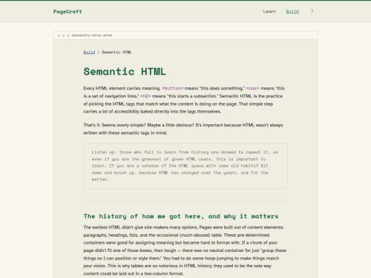 build/semantic-html screenshot