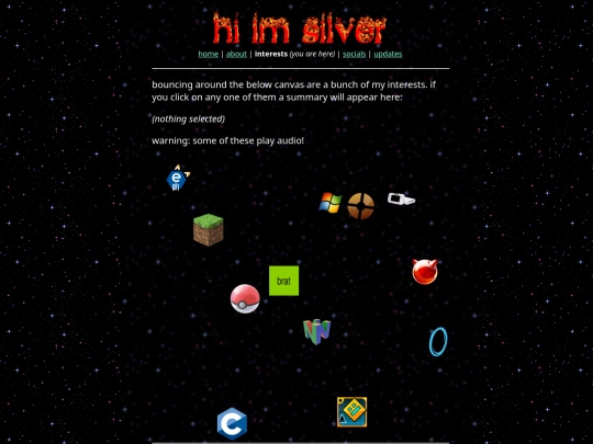 interests screenshot