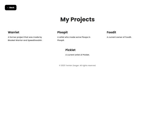 projects screenshot