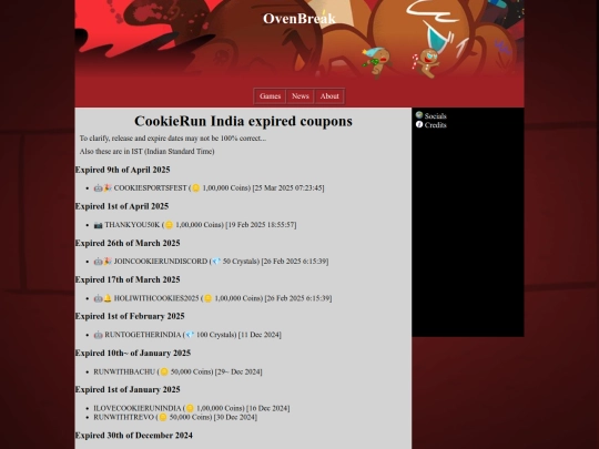 games/cookierunindia/coupon screenshot