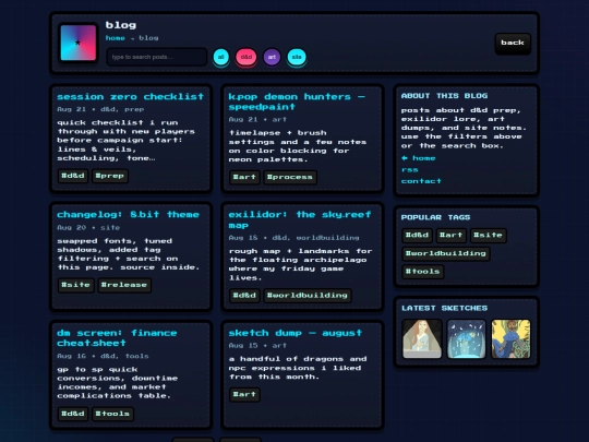 blog screenshot
