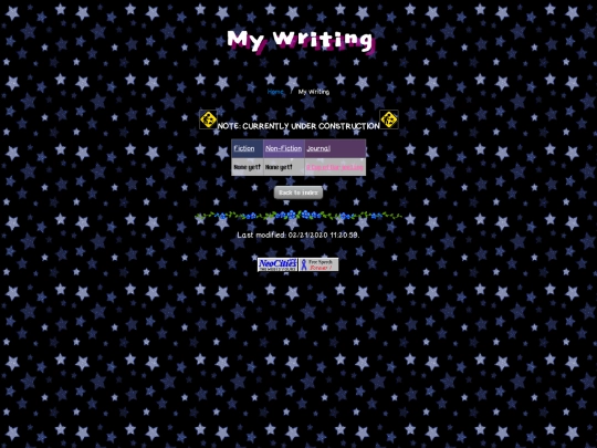writing screenshot
