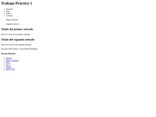 T.P. 1 screenshot