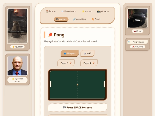 games/pong screenshot