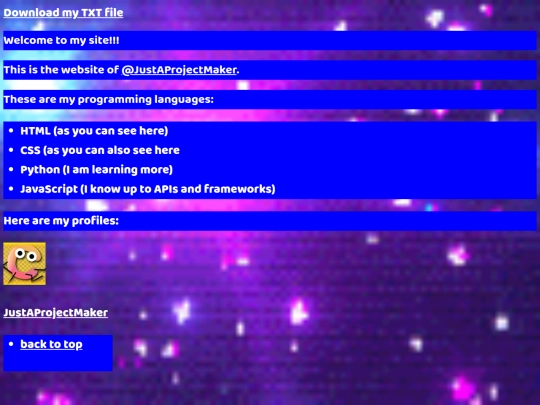 index screenshot