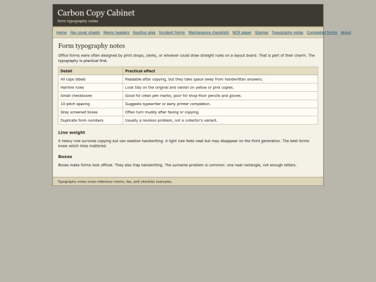 form-typography screenshot