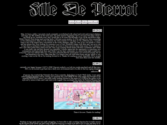 blog screenshot