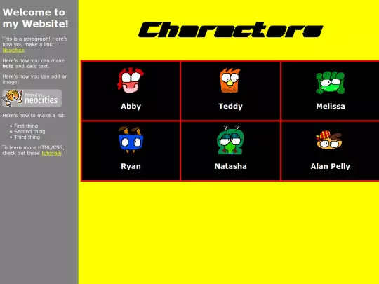characters/characts screenshot