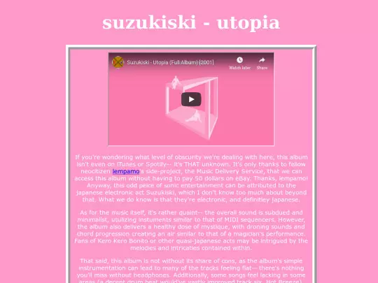 musicreviews/utopia screenshot