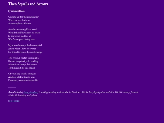 thensquallsandarrows screenshot