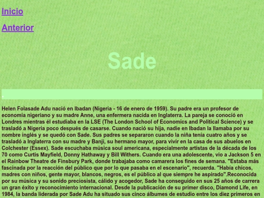 Sade screenshot