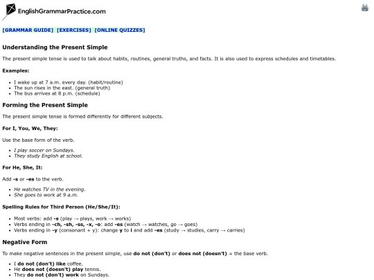 guide/presentsimple screenshot