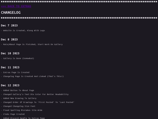 changelog screenshot