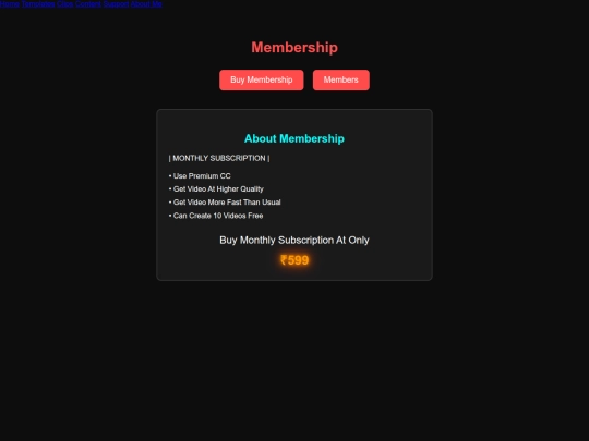 Membership screenshot
