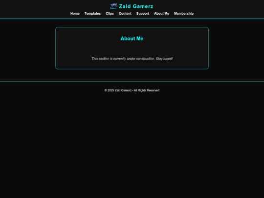 about me screenshot
